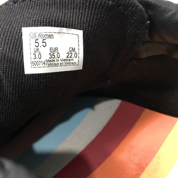 Vans Old Skool I Am Proud LGBTQ Pride Black Rainbow Skate Platform Sneakers - Picture 15 of 15